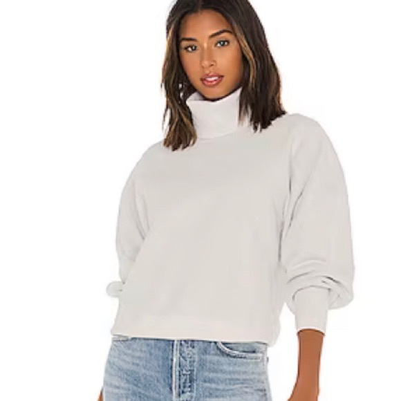 AGOLDE Extended Rib Sweatshirt in Ecru - Picture 1 of 7